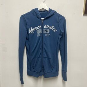 Vintage Abercrombie & Fitch Navy Zip-Up Hoodie